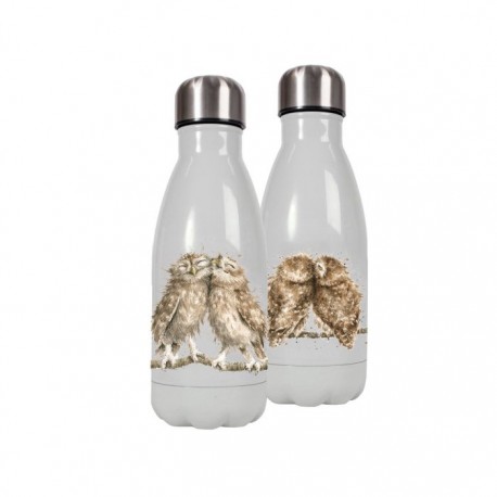 'Birds of a feather' owl water bottle